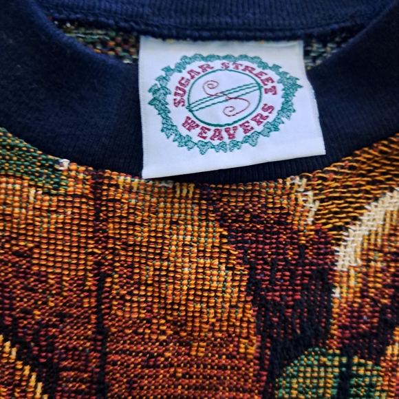 Vintage Sugar Street Weavers Black Cat Pumpkins Halloween Fall Spooky - Picture 6 of 9